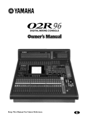 Yamaha 02R96 Owner's Manual