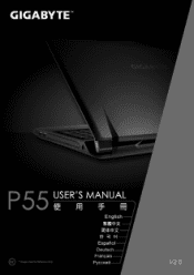 Gigabyte P55W Manual
