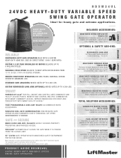 LiftMaster HDSW24UL HDSW24UL Product Guide - English