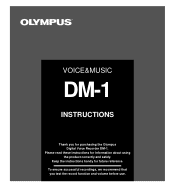 Olympus DM-1 DM-1 Instructions (English)