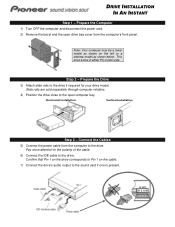 Pioneer DVR 117D Drive Installation Information Sheet