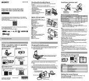 Sony FDR-X3000 Startup Guide