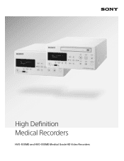 Sony HVO500MD Specification Sheet (HVO500MD  &  HVO550MD HD Recorder Brochure)