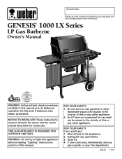 Weber Genesis 1000 LX LP Owner Manual