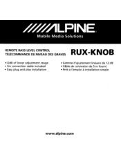 Alpine RUX-KNOB User Guide