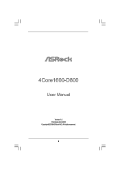 ASRock 4Core1600-D800 User Manual