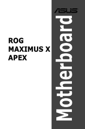 Asus ROG MAXIMUS X APEX Users Manual English