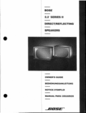 Bose 2.2 Series II Owner's guide