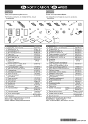 Brother International XR9550 Notification about included accessories