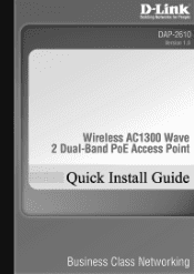 D-Link DAP-2610 Quick Install Guide 1