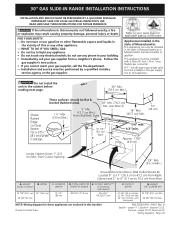 Frigidaire FGGS3065KW Installation Instructions (All Languages)