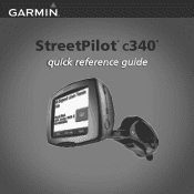 Garmin StreetPilot C340 Quick Reference Guide