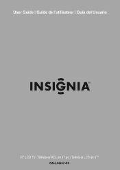 Insignia NS-LCD37-09 User Manual (English)