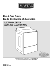 Maytag MEDB855DW Use & Care Guide