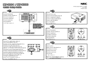 NEC NP4000 NP4000/4001 quick set up guide