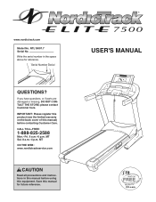 NordicTrack Elite 7500 Treadmill English Manual