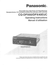 Panasonic CQ-DPX40 CQDPX40EUC User Guide