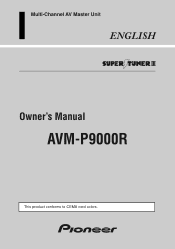 Pioneer 9000 Owner's Manual