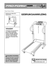 ProForm 330rt Treadmill Dutch Manual