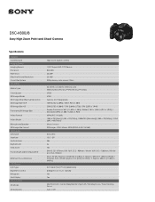 Sony DSC-H300 Marketing Specifications