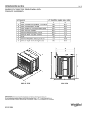 Whirlpool WOES5027LW Dimension Guide