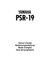 Yamaha PSR-19 Owner's Manual (image)