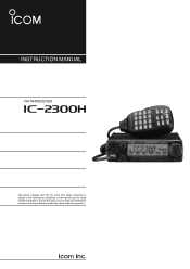 Icom IC-2300H Instruction Manual