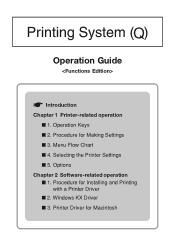 Kyocera KM-5530 Printing System Q Operation Guide (Functions)