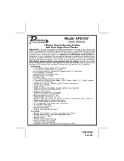 Audiovox APS597 Owners Manual