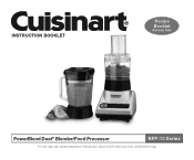 Cuisinart BFP 10 Instruction and Recipe Booklet