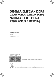 Gigabyte Z690M AORUS ELITE AX DDR4 User Manual