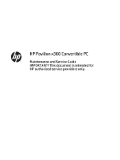 HP Pavilion 13-a200 Pavilion x360 Convertible PC Maintenance and Service Guide