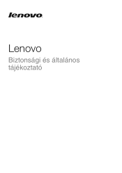 Lenovo IdeaPad N585 (Hungarian) Safty and General Information Guide