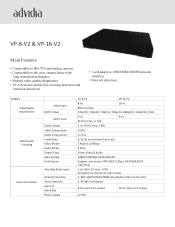 Panasonic VP-8-V2 VP-8-V2 Spec Sheet