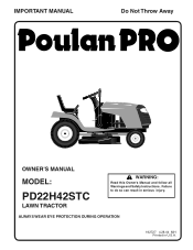 Poulan PD22H42STC User Manual