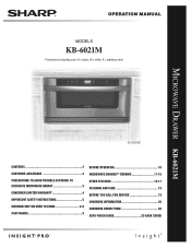 Sharp KB6021MW KB-6021M Operation Manual