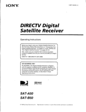 Sony SAT-B50 Operating Instructions
