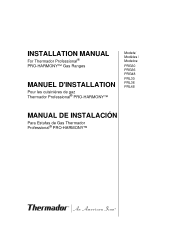 Thermador PRG366GH Installation Instructions