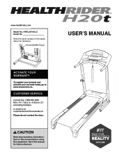 HealthRider H20t Treadmill English Manual