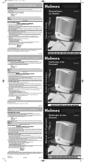 Holmes HAP115 Product Manual