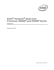 Intel E6300 Data Sheet