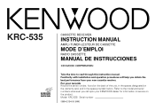 Kenwood KRC-535 Instruction Manual