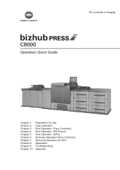 Konica Minolta bizhub PRESS C8000 bizhub PRESS C8000 Quick Guide