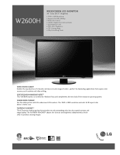 LG W2600H-PF Specification (English)
