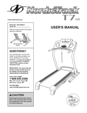 NordicTrack T7si Treadmill English Manual