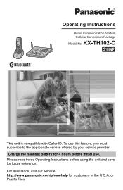 Panasonic KXTH102C KXTH102C User Guide