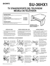 Sony SU-36HX1 Instructions: TV stand  (primary manual)