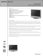 Sony KLV-S32A10 Marketing Specifications