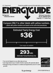 Whirlpool WRR56X18FW Energy Guide