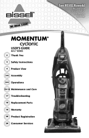 Bissell Momentum® Vacuum User Guide - English